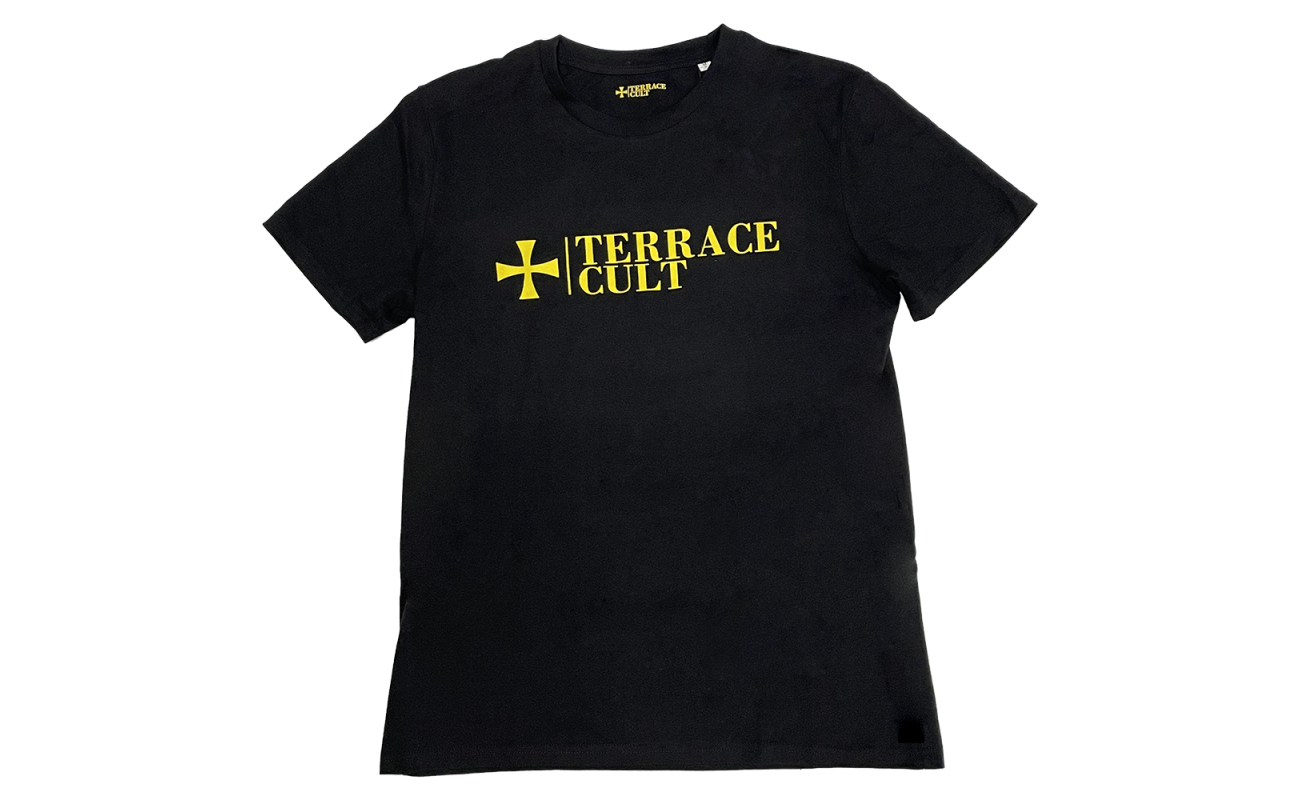 Terrace Cult logo majica crna zuta