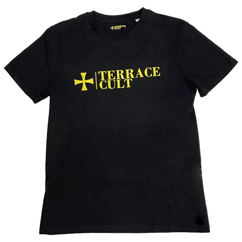Terrace Cult logo majica crna zuta