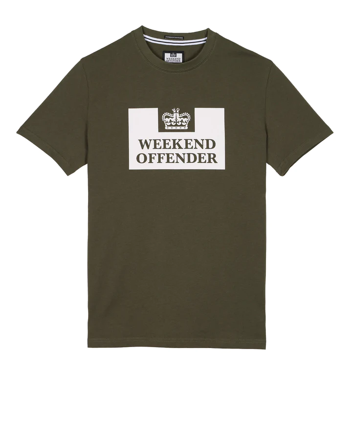 Weekend Offender Classic majica maslinasto zelena