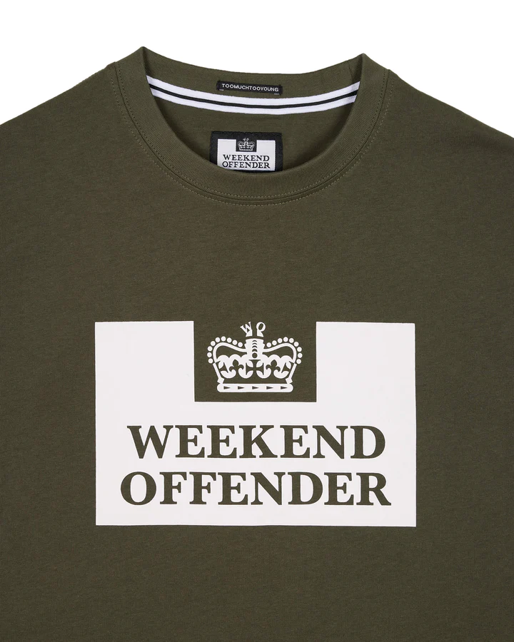 Weekend Offender Classic majica maslinasto zelena