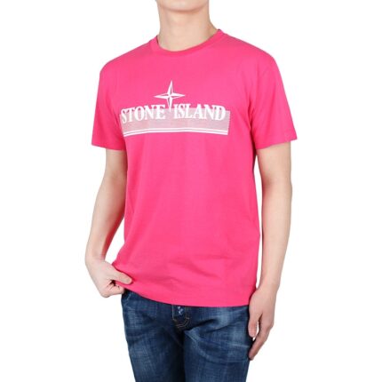 Stone Island Tricromia majica roza