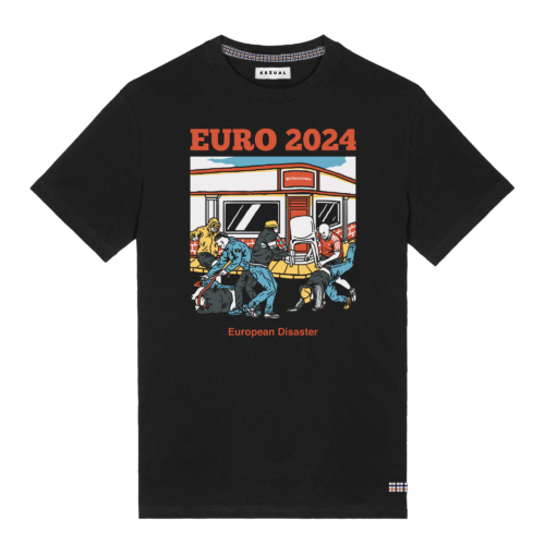 Kežual Euro24 majica crna