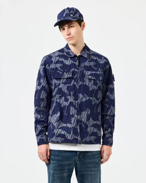 Weekend Offender Waya Camo overshirt jakna teget-1