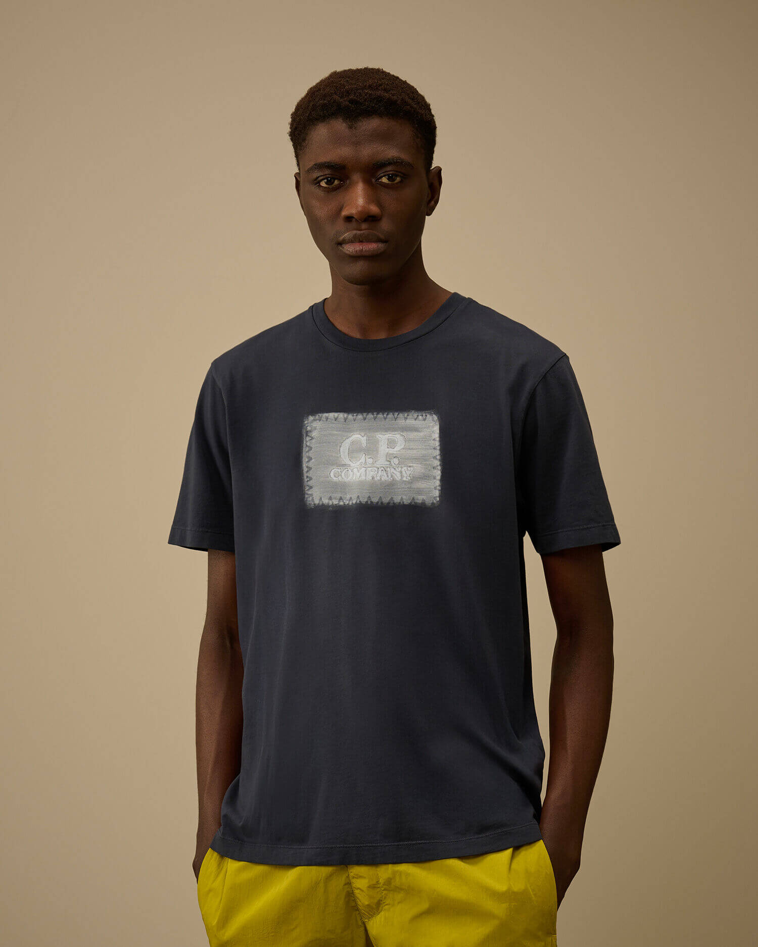 CP Company Logo Label majica teget1