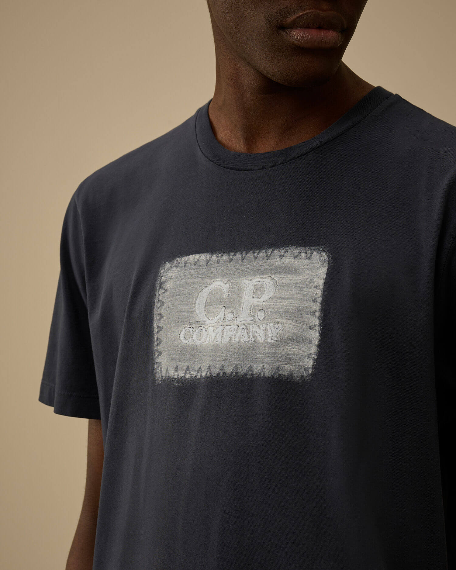 CP Company Logo Label majica teget2