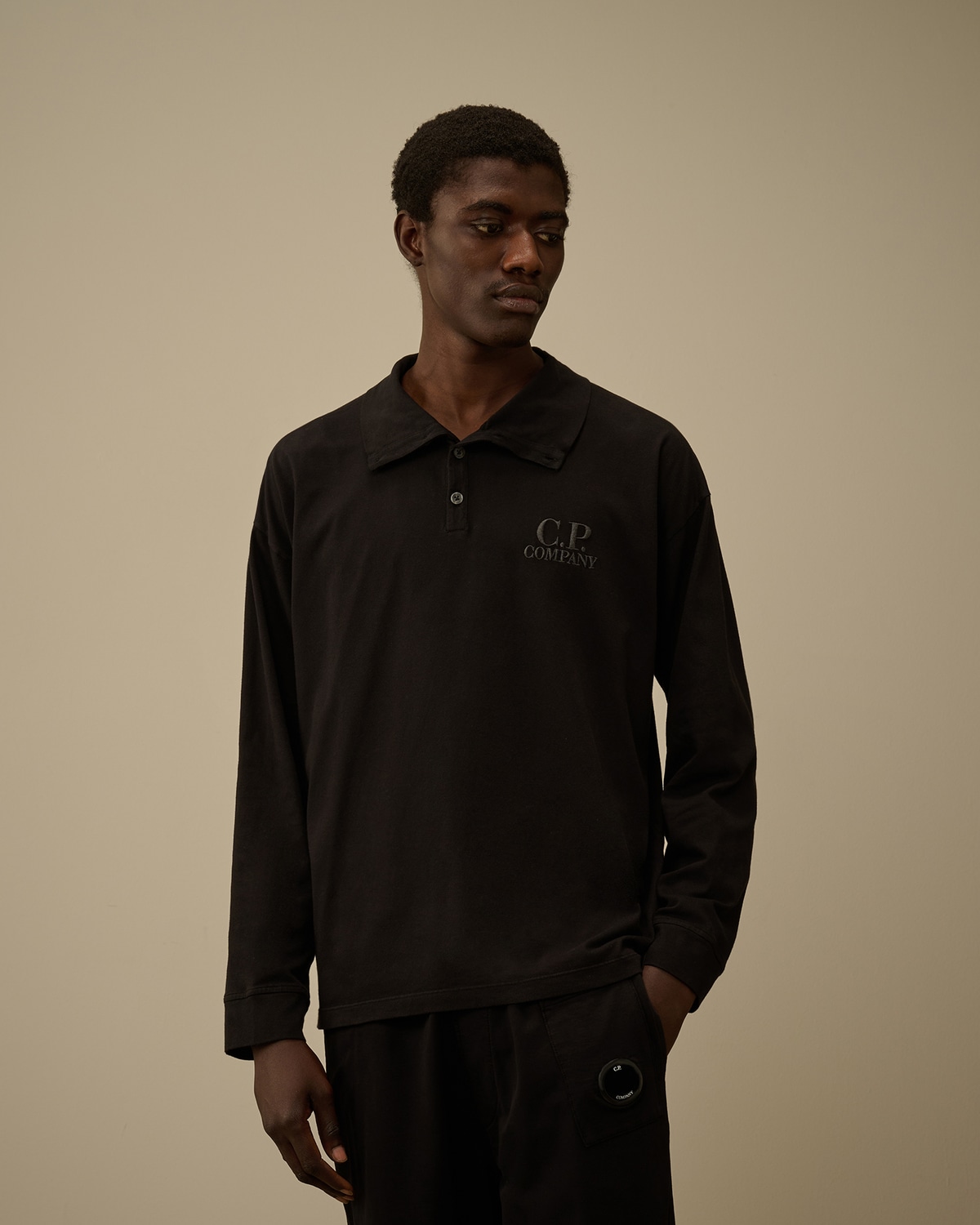 CP Company 20/1 Boxy polo majica crna