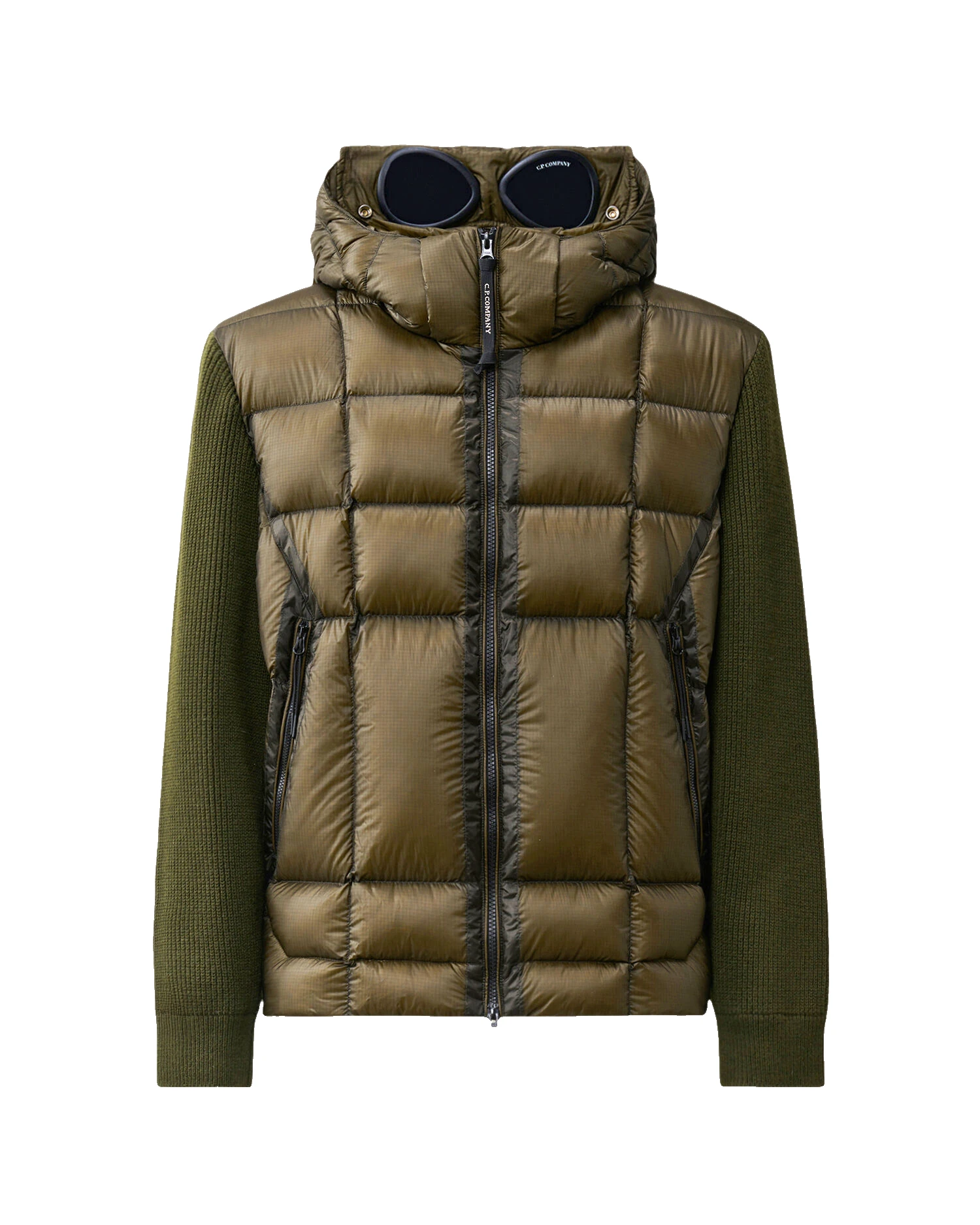 CP Company Merino Wool Goggle jakna maslinasto zelena