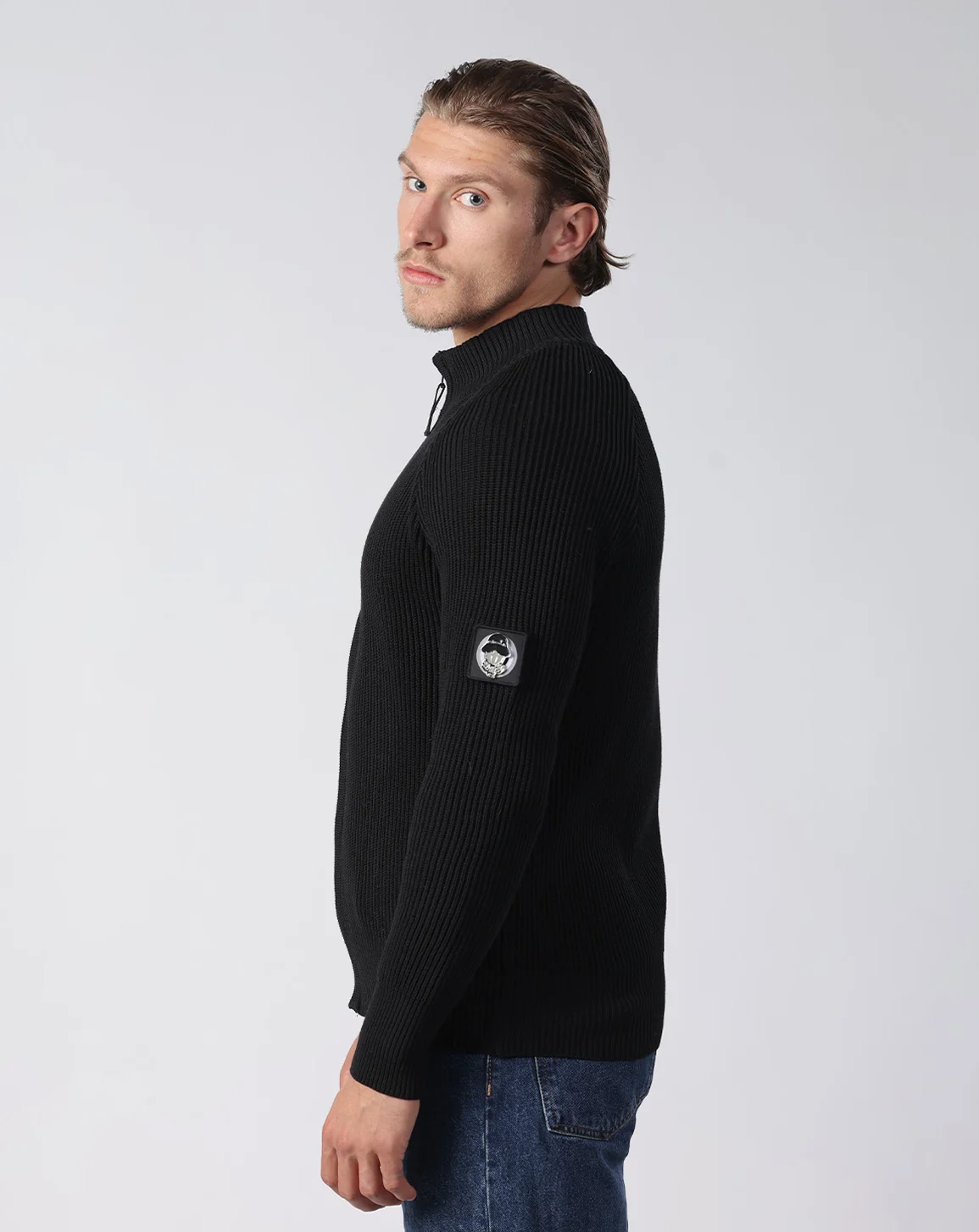 Kežual Full Zip džemper crni